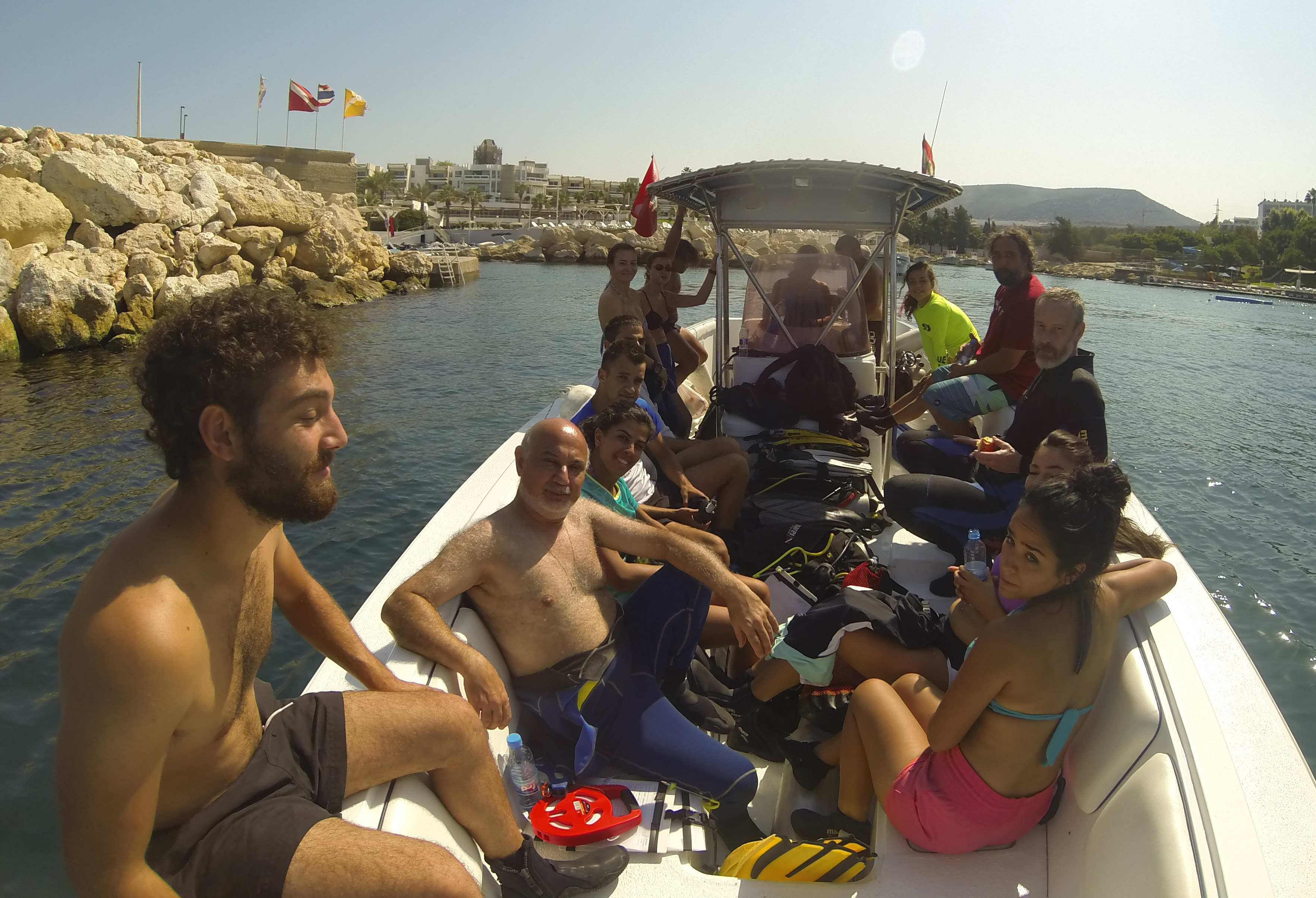 On the way to the dive site